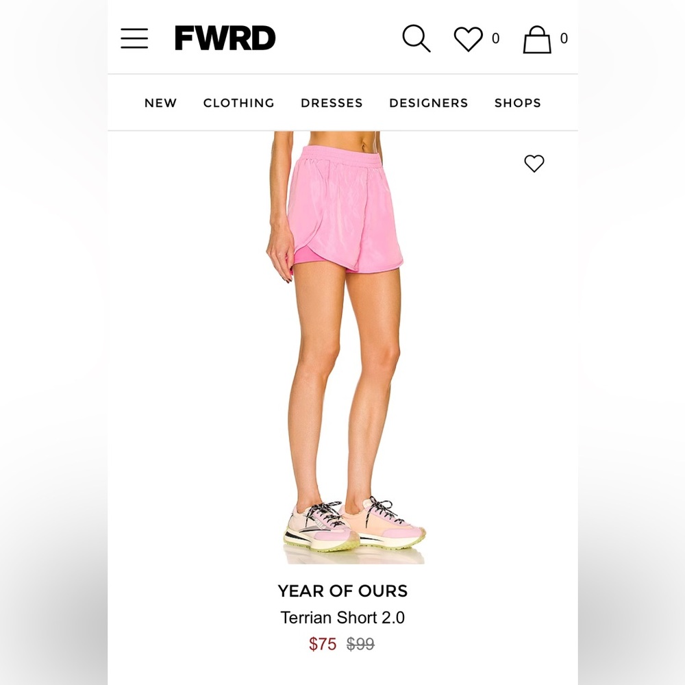 Year of Ours Terrain Running Shorts Sz S